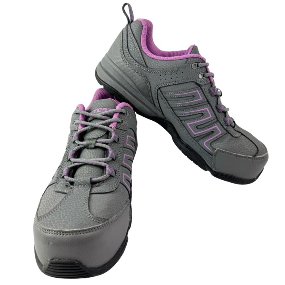 Hytest Women's Size 8 Gray/Purple‎ Hard Toe Athletic Work Safety Shoes K17322